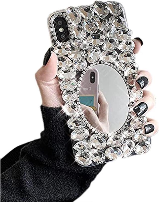 Rhinestone Glitter Mirror Phone Case For Iphone - Steele Pretty Online