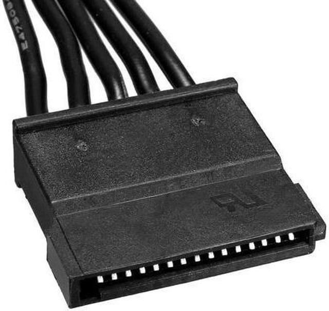 uxcell 6 Pin To 3 SATA Power Cable Adapter for Hard Drive Black