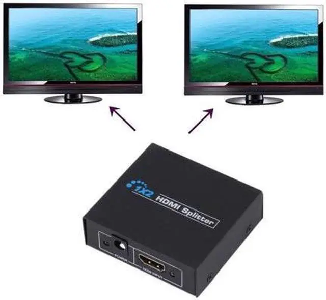 Main image of Dongji Video HD Splitter Adapter 1 In 2 Out  Dual Display Full HD 1080P Splitter Adapter Amplifier Hub EU Plug US plug