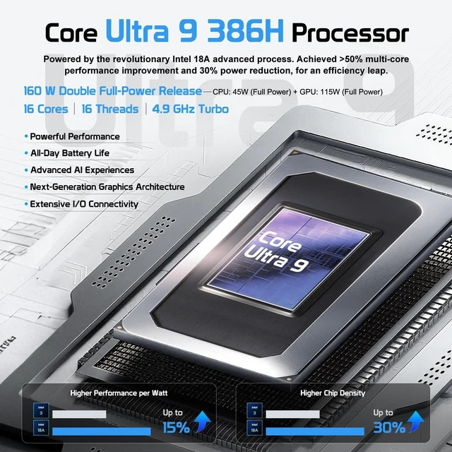 Alt view image 4 of 4 - Thunderobot ZERO 15 Gaming Laptop, 15.3" WQXGA 165Hz, Intel Core Ultra 9 386H, NVIDIA GeForce RTX 5070, 32GB DDR5 RAM, 1TB SSD, Wi-Fi 6, Windows 11 Home, RGB Backlit Keyboard, White