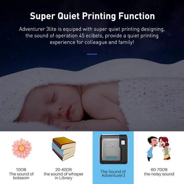 Alt view image 6 of 6 - Flashforge Adventurer 3 Lite 3D Printer Auto Leveling Super Cost-effective for Family Use