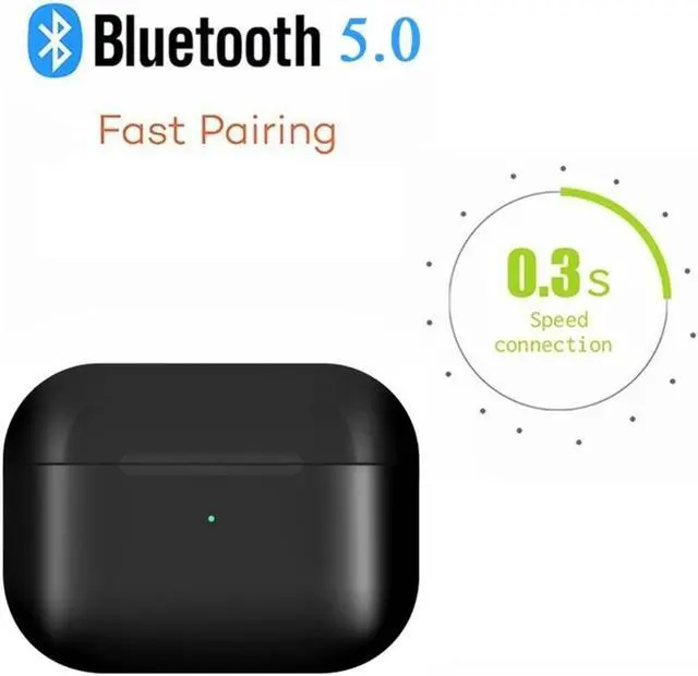 Alt view image 5 of 5 - Blackpods Pro™  TWS Bluetooth Earbuds 3rd Generation with Wireless Charging Case