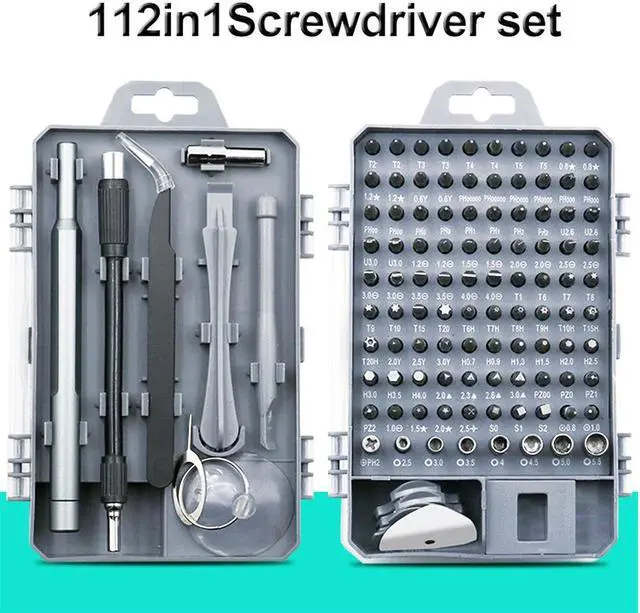 Alt view image 2 of 7 - Refined 112pcs screwdriver tool set mobile phone flat panel home dismantling maintenance
