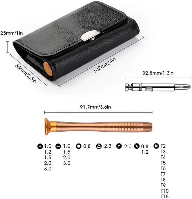 Alt view image 5 of 7 - 27 in 1 Magnetic Suction Portable Wallet Type Screw Driver Set Mobile Phone Tablet Maintenance Tool