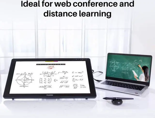 Alt view image 6 of 7 - Kamvas 22 Plus QLED Drawing Tablet with Full-Laminated Screen USB-C Connection 140% sRGB Tilt, 21.5 inch Graphics Art Tablet for Artist & Designer, Work with Mac, Windows, Linux & Android Black