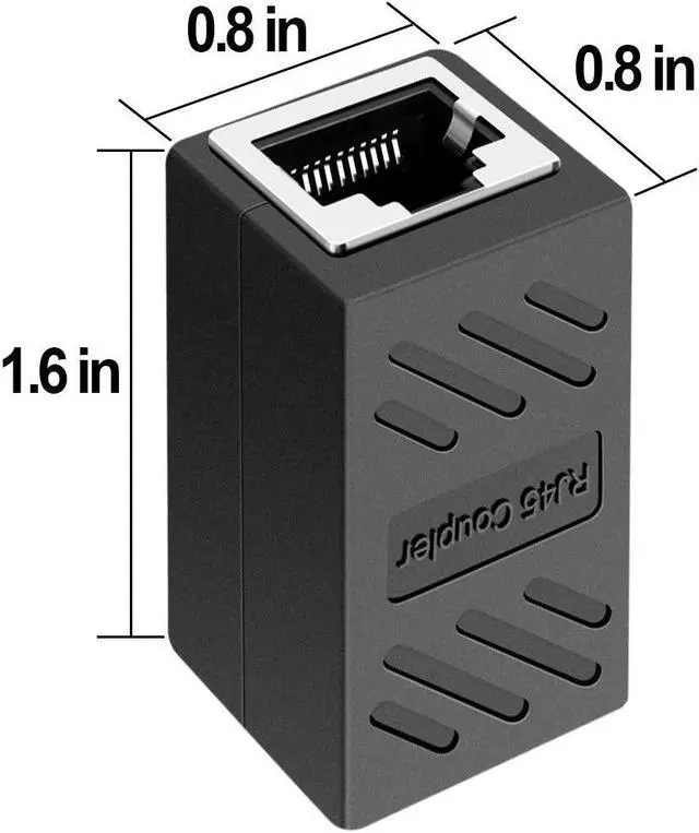 Alt view image 4 of 7 - RJ45 Coupler, Ethernet Connectors, Hielded in-Line Coupler for Cat7/Cat6/Cat5e/Cat5 Ethernet Cable Extender Connector - Female to Female (Black-30 Pack)