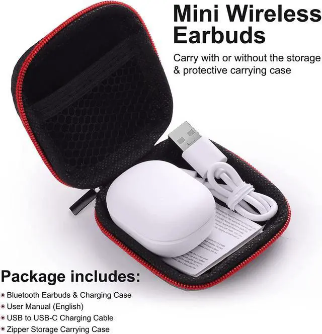 Alt view image 4 of 7 - Wireless Earbuds Bluetooth Headset Mini in-Ear Headphone Noise Canceling Deep Bass Earphone for iPhone 15 Plus 16 Pro Max 13 14 for Samsung S24 A53 A54 S23 S22 Galaxy Flip for Google Pixel 6a 7 7a 8 9
