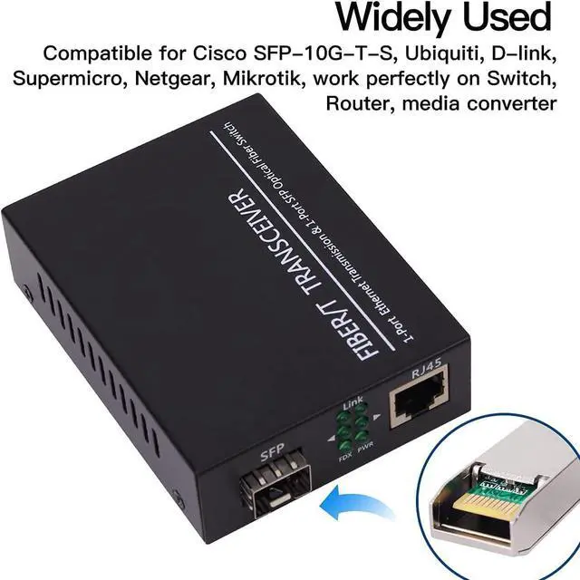 Alt view image 4 of 7 - 2PCS 1000BASE-T Gigabit SFP to RJ45 Copper Ethernet Modular Transceiver for ,Meraki,Ubiquiti,D/TP Link,Supermicro,Netgear,Broadcom, 1.25G SFP-T CAT5E/CAT6 up to 100m Mikrotik S-RJ01