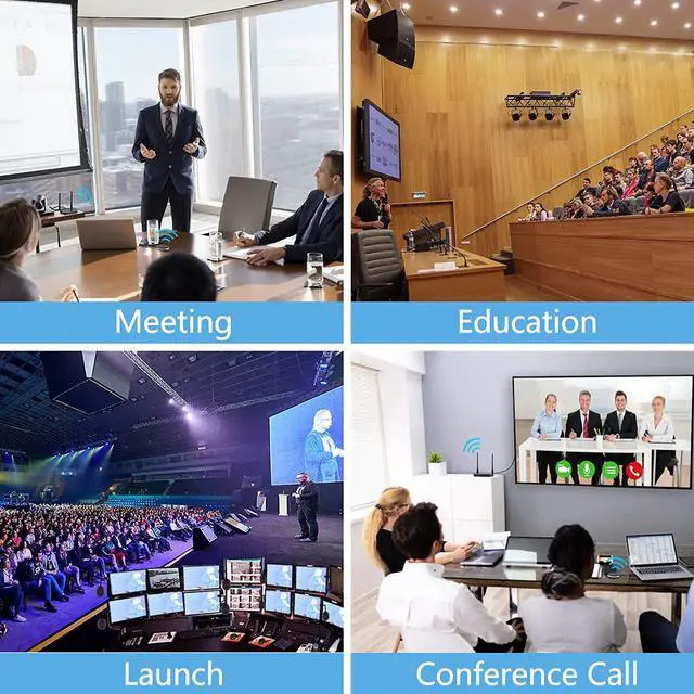 Alt view image 6 of 7 - Wireless HDMI Transmitter and Receiver HDMI Wireless 4K/5G Wireless HDMI/VGA Transmitter and Receiver 164FT/50M Smooth Screen Casting to Monitor/Projector/HDTV Multi Camera Productions Black