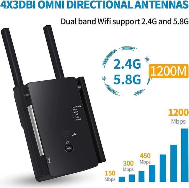 2023 Ripetitore Wifi,Wi-Fi Extender Dual-Band 2.4G/5G 1200Mbps