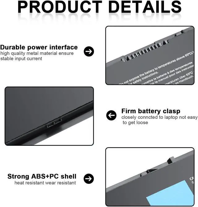 Alt view image 3 of 7 - IEFUU New Replacement Laptop Battery for Dell Latitude E7440 E7450 E7420 Battery fit 451-BBFV 3RNFD G0G2M PFXCR T19VW 34GKR 0909H5 0G95J5 E225846 Notebook Battery
