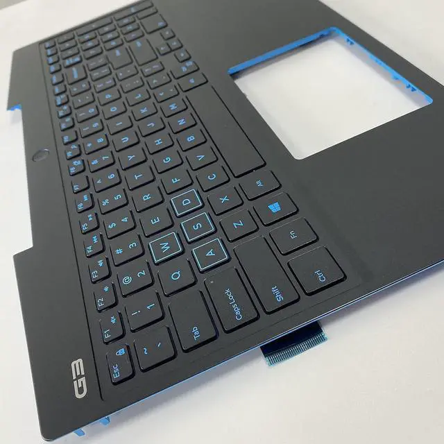 Alt view image 4 of 7 - Replacement for Dell G Series G3 15 3590 Laptop Upper Case Palmrest Backlit Keyboard Assembly Part 00JP6X 0JP6X