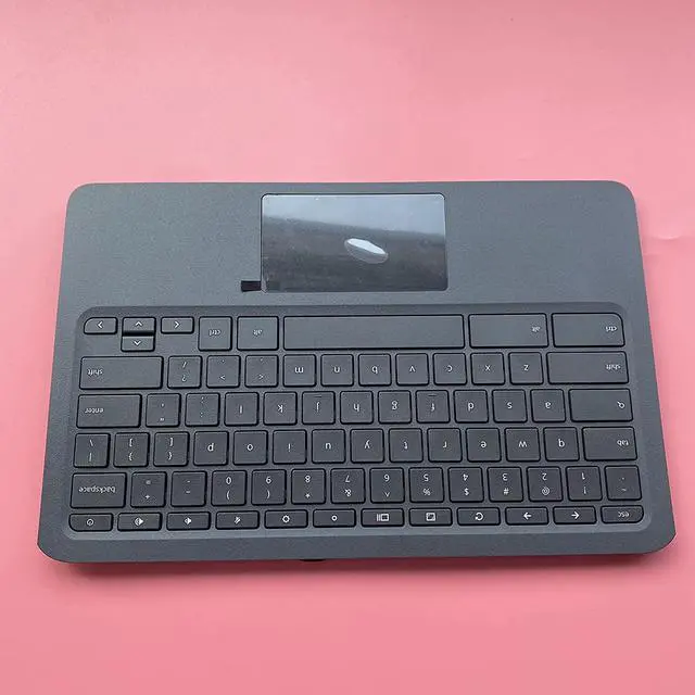 Alt view image 3 of 7 - Replacement for HP Chromebook 11 G7 EE Laptop Upper Case Palmrest Keyboard Touchpad Assembly Part L52573-001 EA0G5003010 - OEM