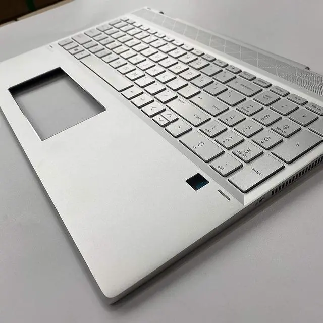 Alt view image 6 of 7 - Replacement for HP Envy x360 15 DR 15T-DR000 15T-DR000 15T-DR100 Laptop Upper Case Palmrest Backlit Keyboard Assembly Part L53814-001 Top Cover Sliver