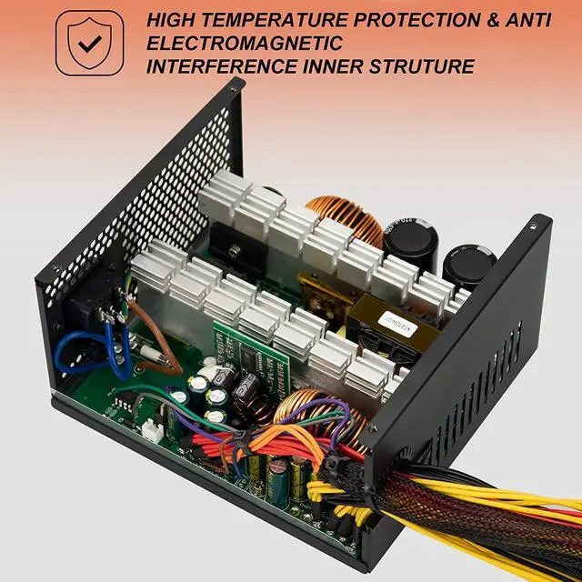 Alt view image 6 of 7 - 2000W Mining Power Supply PSU, ABSKY Mining Rig PSU ATX PC Power Supply for 8 GPU ETH Rig Ethereum Miner, Mining Machine Power Supply with Adapter Cable