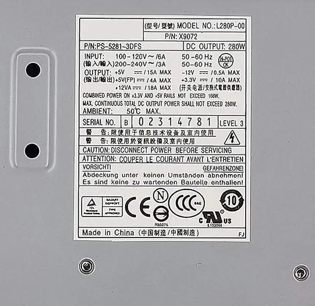 Alt view image 4 of 4 - 280W Power Supply Replacement for Dell Optiplex GX520 GX620 740 745 755 210L 320 330/ Dimension C521 3100C GX280 (P/N: MH596 MH595 RT490 NH429 P9550 U9087 X9072 NC912 JK930)