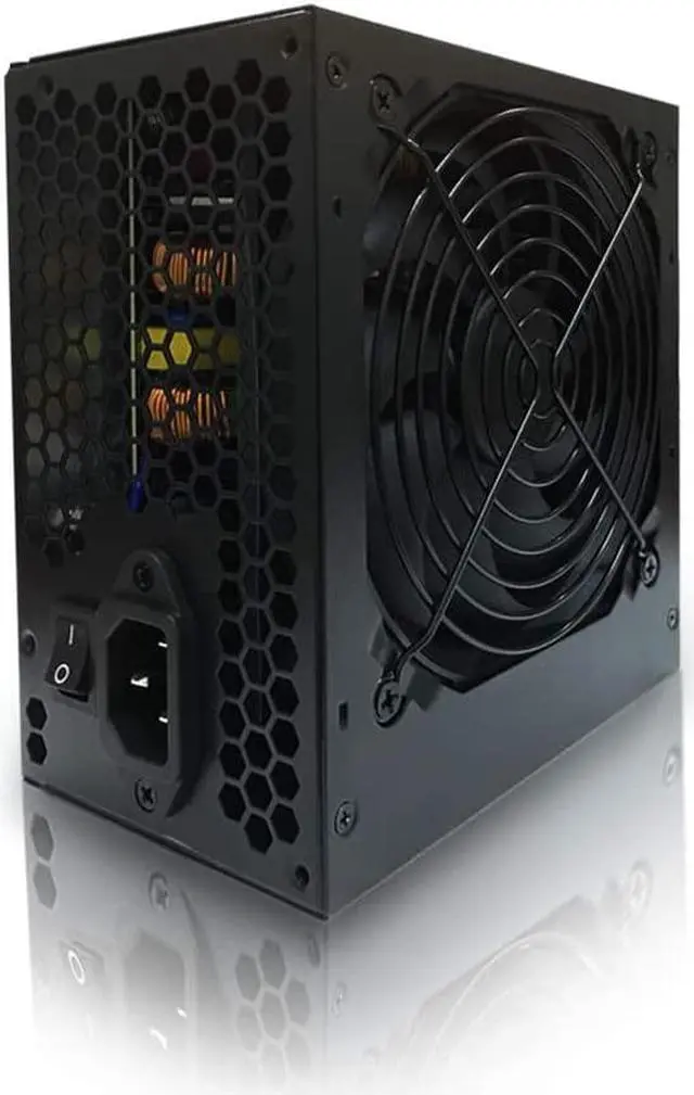 Alt view image 2 of 5 - Smartbuy 1000W LED Fan Silent PC ATX Power Supply PSU SATA 12V PCI-E w/Auto Fan Speed Control w/Multi-Function Protection (Black LED)