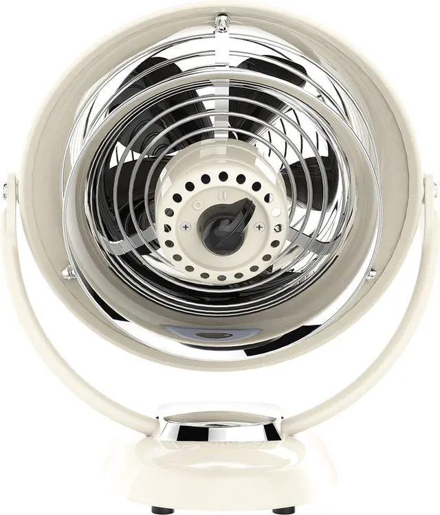 Alt view image 4 of 6 - Vornado VFAN Jr. Vintage Fan, Small Metal Retro Air Circulator for Cooling & Décor, 2 Speed Settings, Adjustable Tilt, Powerful Airflow, Vintage White