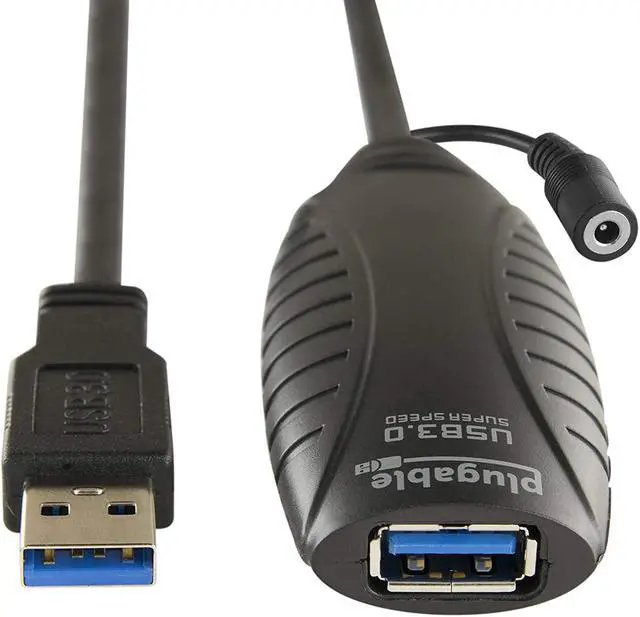 Main image of 10 Meter (32 Foot) USB 3.0 Active Extension Cable with AC Power Adapter and Back-Voltage Protection
