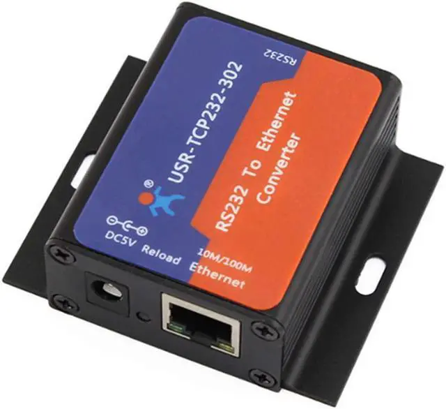 Alt view image 2 of 7 - Single Port Serial Server RS232 RS485 RS422 Serial to Ethernet Converter DC 5V Transparent Transmission Between RS232/RS485/RS422 Ethernet Serial Data Communication Device (TCP232-302 RS232 Port)