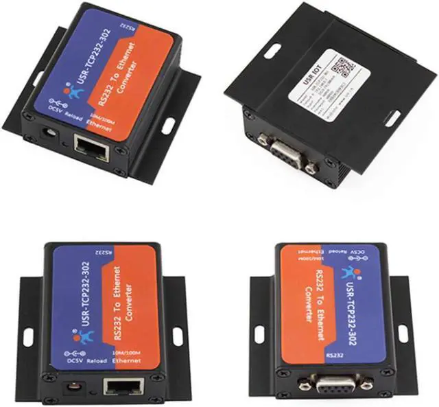 Alt view image 3 of 7 - Single Port Serial Server RS232 RS485 RS422 Serial to Ethernet Converter DC 5V Transparent Transmission Between RS232/RS485/RS422 Ethernet Serial Data Communication Device (TCP232-302 RS232 Port)