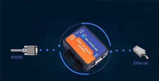 Alt view image 4 of 7 - Single Port Serial Server RS232 RS485 RS422 Serial to Ethernet Converter DC 5V Transparent Transmission Between RS232/RS485/RS422 Ethernet Serial Data Communication Device (TCP232-302 RS232 Port)