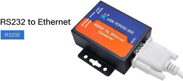 Alt view image 5 of 7 - Single Port Serial Server RS232 RS485 RS422 Serial to Ethernet Converter DC 5V Transparent Transmission Between RS232/RS485/RS422 Ethernet Serial Data Communication Device (TCP232-302 RS232 Port)