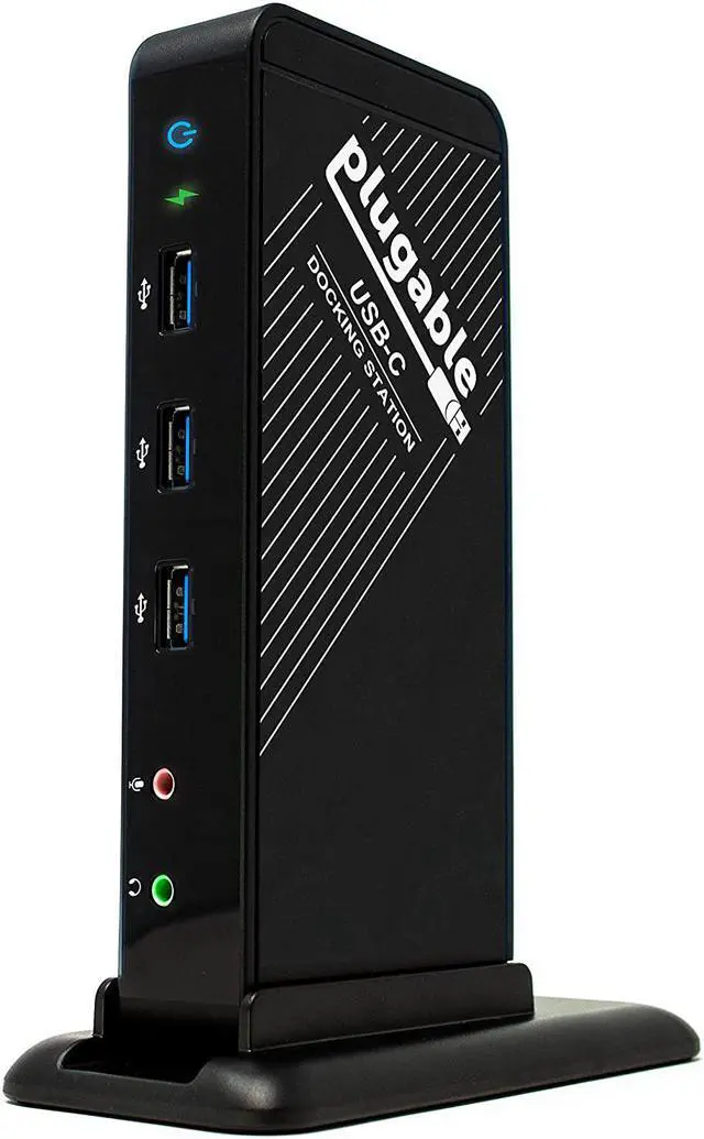 Main image of Plugable USB-C Dock with 4K HDMI and 60W Charging, Compatible with Thunderbolt 3/4, USB4, and USB C MacBook, iPhone, iPad, Windows, and Chromebook 1Gbps Ethernet, 3X USB 3.0, 2X USB 2.0, Driverless