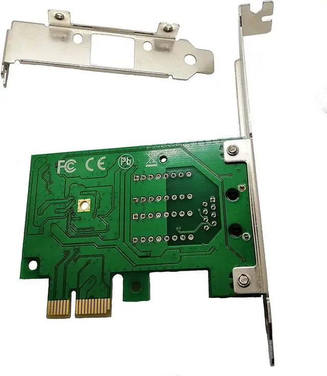 Alt view image 2 of 5 - Realtek Chipset Gigabit PCI Express Ethernet Network Interface Card with Low Profile Bracket (No Software))