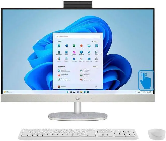 Alt view image 2 of 5 - HP All-in-One 27" Touchscreen Desktop,Intel Core Ultra 7 155U (Beats Intel i7-1355U),Wi-Fi 6 and Bluetooth 5.3,32 GB RAM,1TB SSD,Win 11 Home