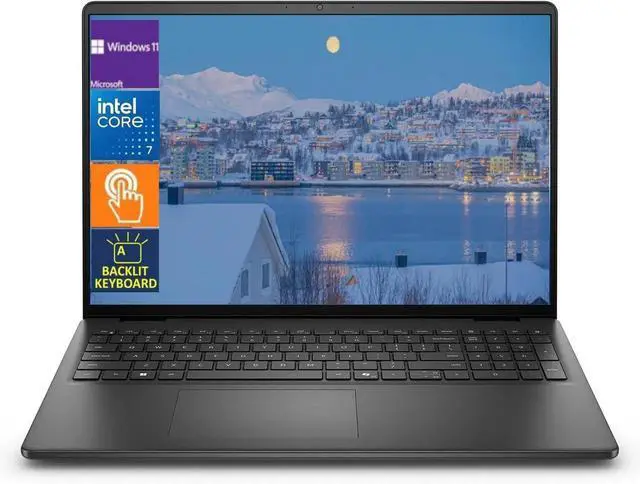 Main image of Dell 16" FHD Touch Business Laptop,Intel Core 7 150U Processor,Backlit Keyboard,32 GB RAM,1 TB PCIe SSD,Win 11 Pro