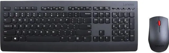 Main image of Lenovo Professional Wireless Keyboard and Mouse Combo, 2.4 GHz USB Wireless Receiver, Black