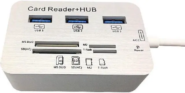 Alt view image 3 of 7 - Multi-In-1 Memory Card Reader Adapter USB 3.0 interface 3.0 5Gbps Transmission