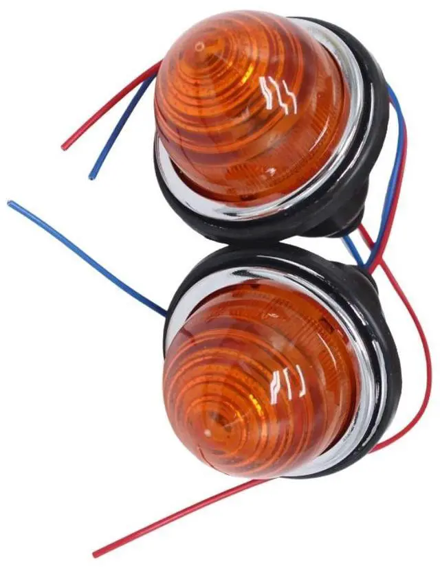 Alt view image 2 of 5 - Acaigel 2Pcs Front/Rear Amber Indicator Lamps Lights For Land Rover Classic Mini Lucas L594