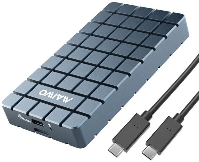 Alt view image 8 of 14 - MAIWO 40Gbps M.2 NVMe SSD Enclosure USB4 Type-C to 2280 NVMe Adapter Groove Heat Dissipation Support Thunderbolt3/4 USB4/3.0/2.0 Tool Free 8TB Capacity Aluminum Alloy Case