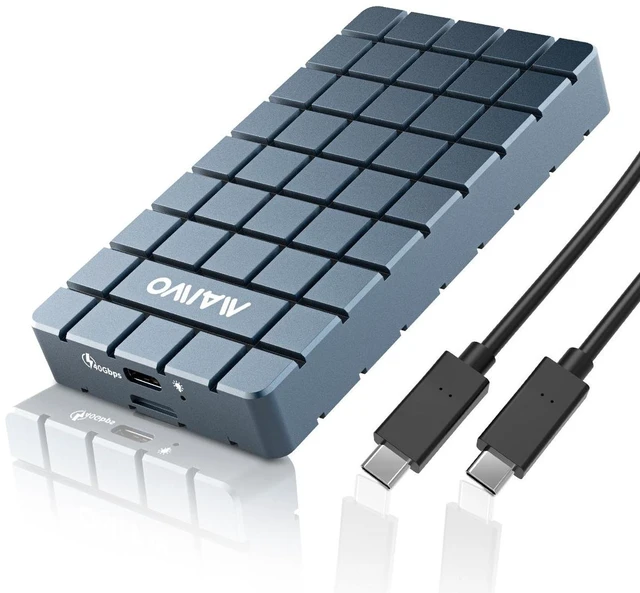 Alt view image 9 of 14 - MAIWO 40Gbps M.2 NVMe SSD Enclosure USB4 Type-C to 2280 NVMe Adapter Groove Heat Dissipation Support Thunderbolt3/4 USB4/3.0/2.0 Tool Free 8TB Capacity Aluminum Alloy Case