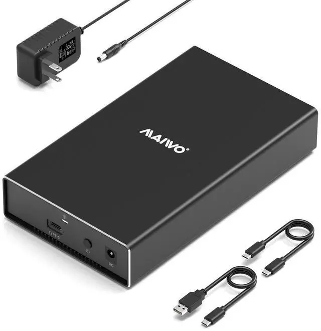 Main image of MAIWOExternal SAS Hard Drive Enclosure USB Type C to SAS Adapter for 2.5"/3.5" SAS HDD Hard Drive Aluminum Alloy SAS Case Support Max 18TB Capacity / 6Gbps Transmission Speed