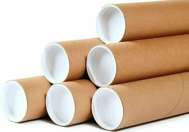 Main image of supplyhut 20 - 1.5" x 18" Round Cardboard Shipping Mailing Tube Tubes With End Caps