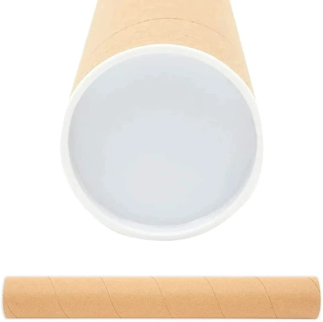 Alt view image 5 of 6 - supplyhut 20 - 1.5" x 18" Round Cardboard Shipping Mailing Tube Tubes With End Caps