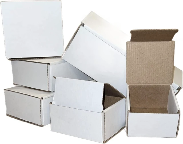 Alt view image 4 of 4 - supplyhut 100 6x4x3 White Cardboard Paper Boxes Mailing Packing Shipping Box Corrugated Carton