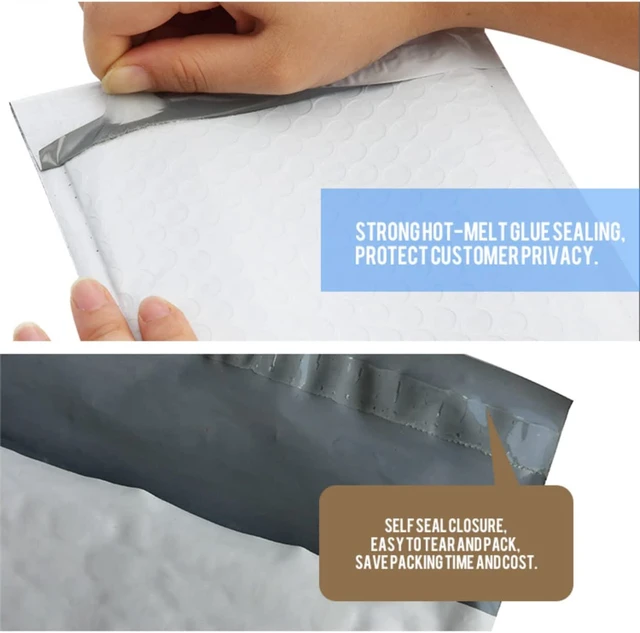 Alt view image 6 of 6 - 10 #00 5x10 Poly Bubble Padded Envelopes Mailers Shipping Case 5"x10"