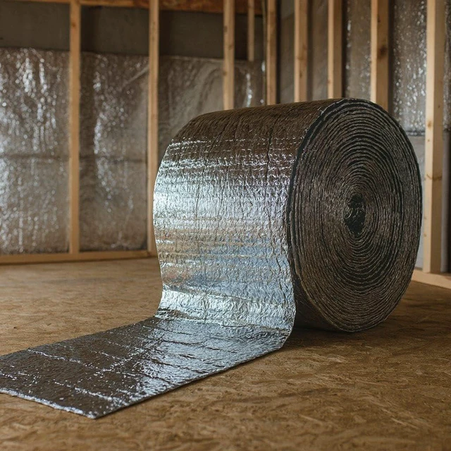 Alt view image 2 of 5 - 3/16" x 125' Reflective Bubble Cushioning Wrap Roll Thermal Insulation (12" x 125')