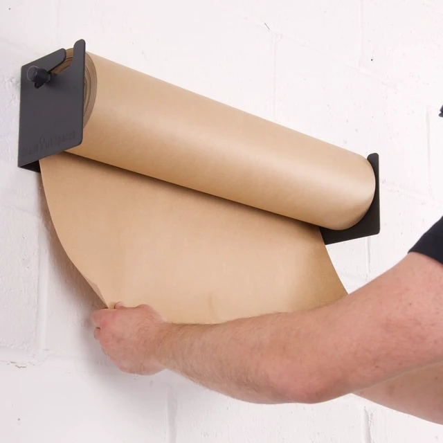 Alt view image 2 of 5 - 15" 30# 1200' Brown Kraft Paper Roll Shipping Wrapping Cushioning Void Fill