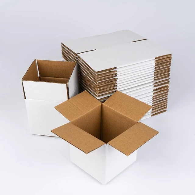 Alt view image 2 of 2 - 100 4x4x4 Cardboard Paper Boxes Mailing Packing Shipping Box Corrugated Carton