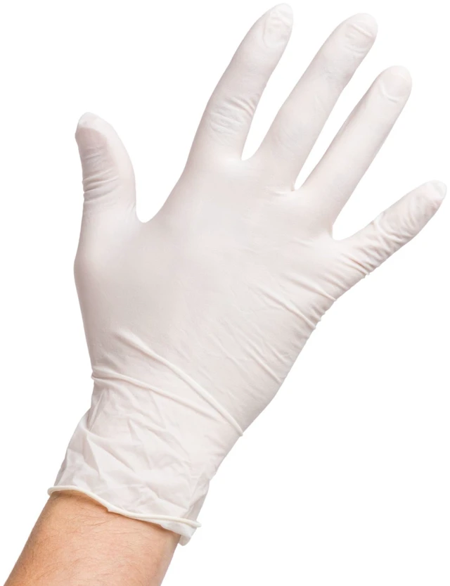 Main image of 100 Disposable Lightly Powdered Gloves 3.5 Mil Latex Glove Non Exam Small