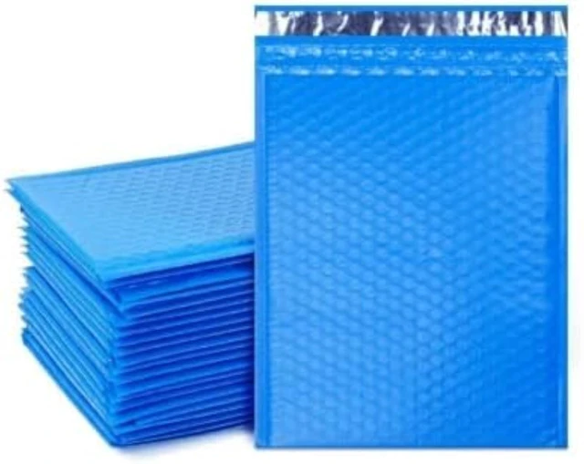 Main image of 100 #5 10.5x16 Blue Poly Bubble Padded Envelopes Mailers Shipping Case 10.5"x16"