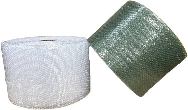Alt view image 2 of 2 - 3/16" x 400' x 12" Clear & Recycled Small Bubble Cushioning Padding Roll 400FT
