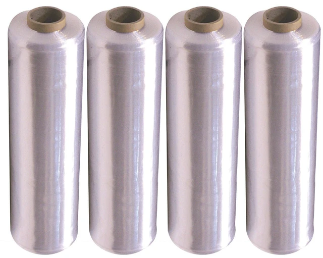 Main image of 18" x 1500' 100 Gauge 4 Rolls Pallet Wrap Stretch Film Hand Shrink Wrap 1500FT