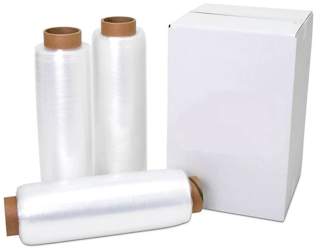 Main image of 12" x 1500' 80 Gauge 8 Rolls Pallet Wrap Stretch Film Hand Shrink Wrap 1500FT