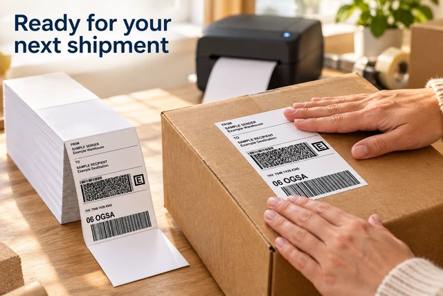 Alt view image 4 of 7 - supplyhut 4 x 6 Inch Fanfold Direct Thermal Shipping Labels, 1,000 Labels, White